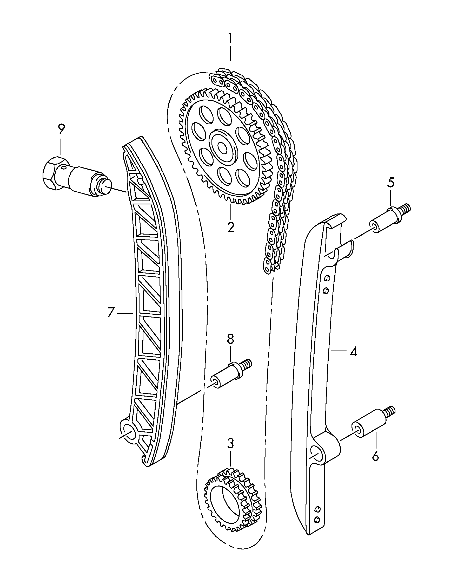 AUDI 03F 109 507 F - Τεντωτήρας, καδένα χρονισμού parts5.com