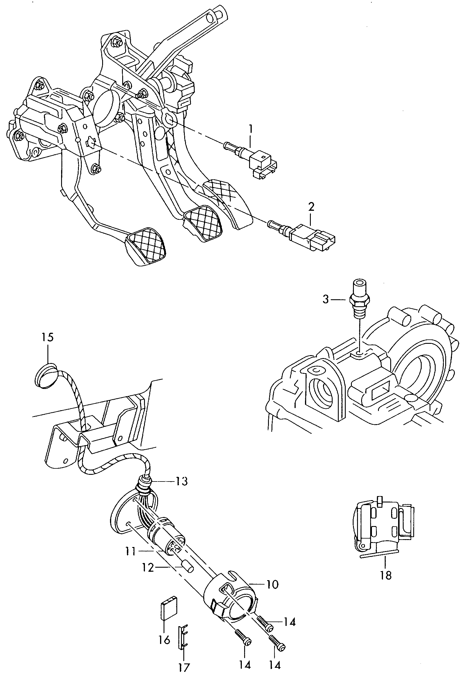 VAG 1K0 945 459A - Piduritule lüliti www.parts5.com