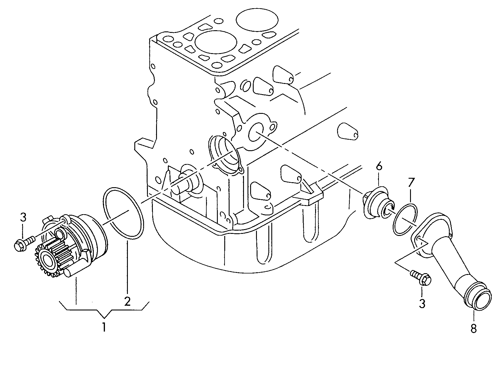 CUPRA 06B121011LX - Coolant pump with sealing ring www.parts5.com