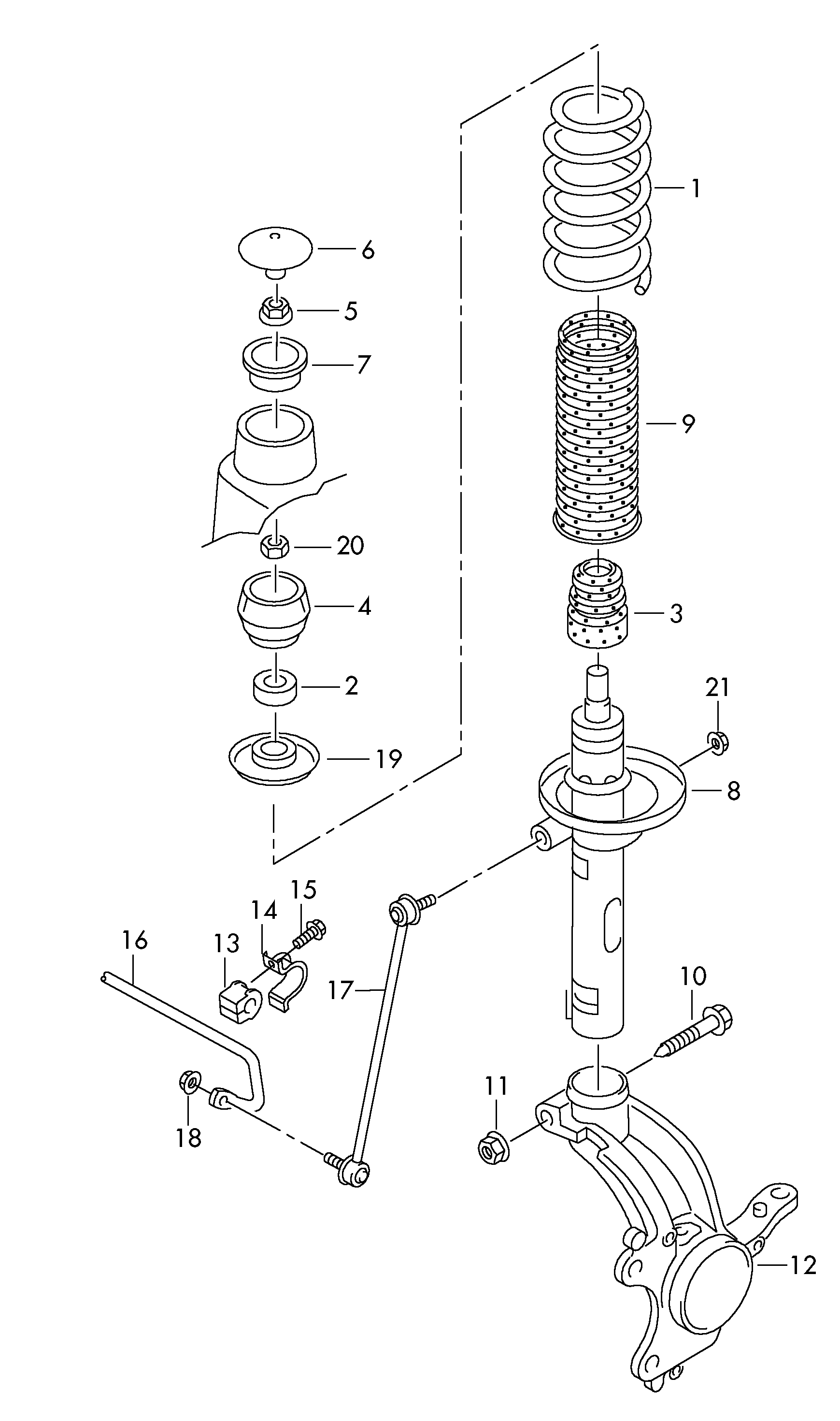 Seat 6R0 411 315 A - Drog / opornik, stabilizator www.parts5.com