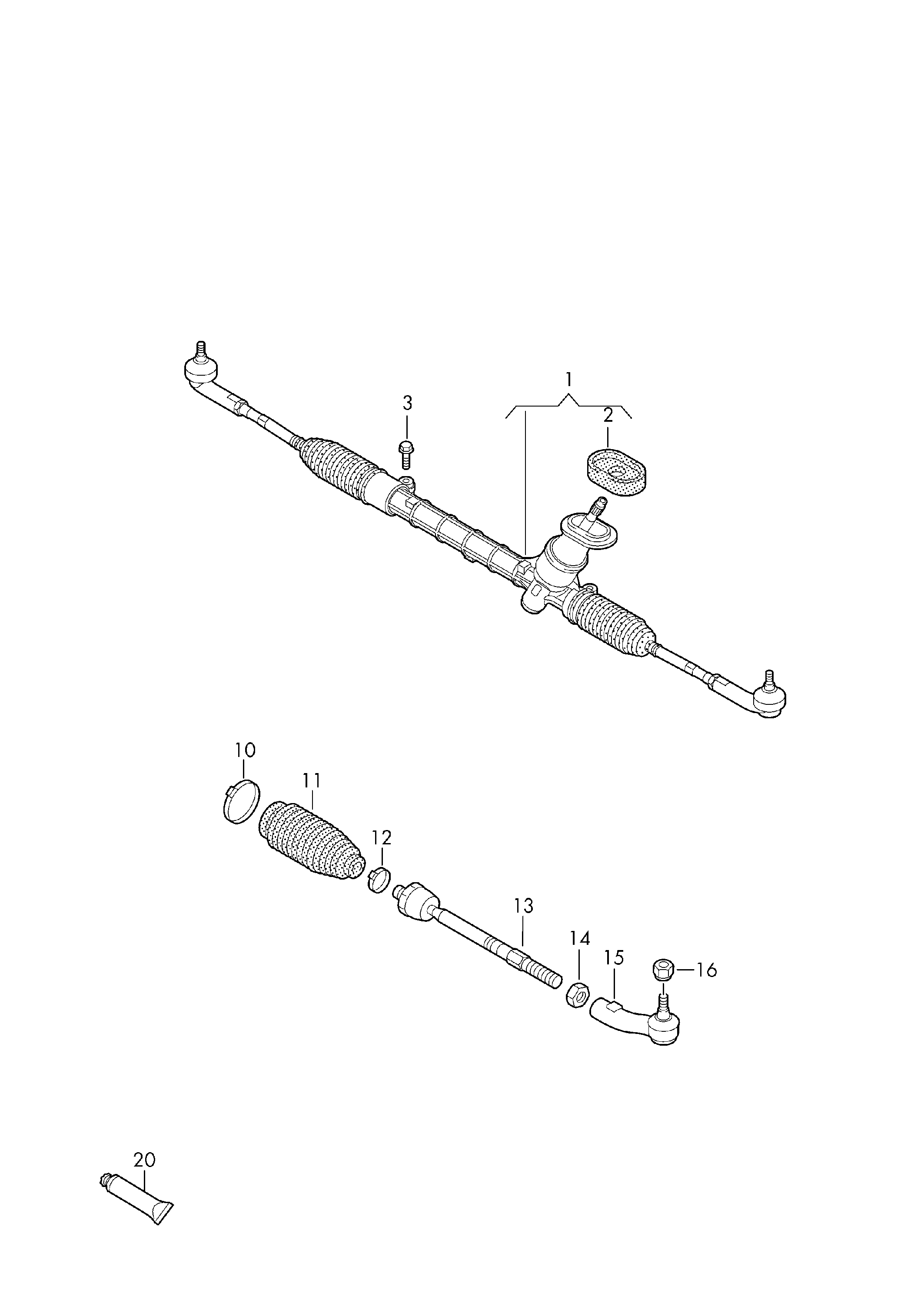 VW 6C0 423 831 B - Φούσκα, σύστημα διεύθυνσης www.parts5.com