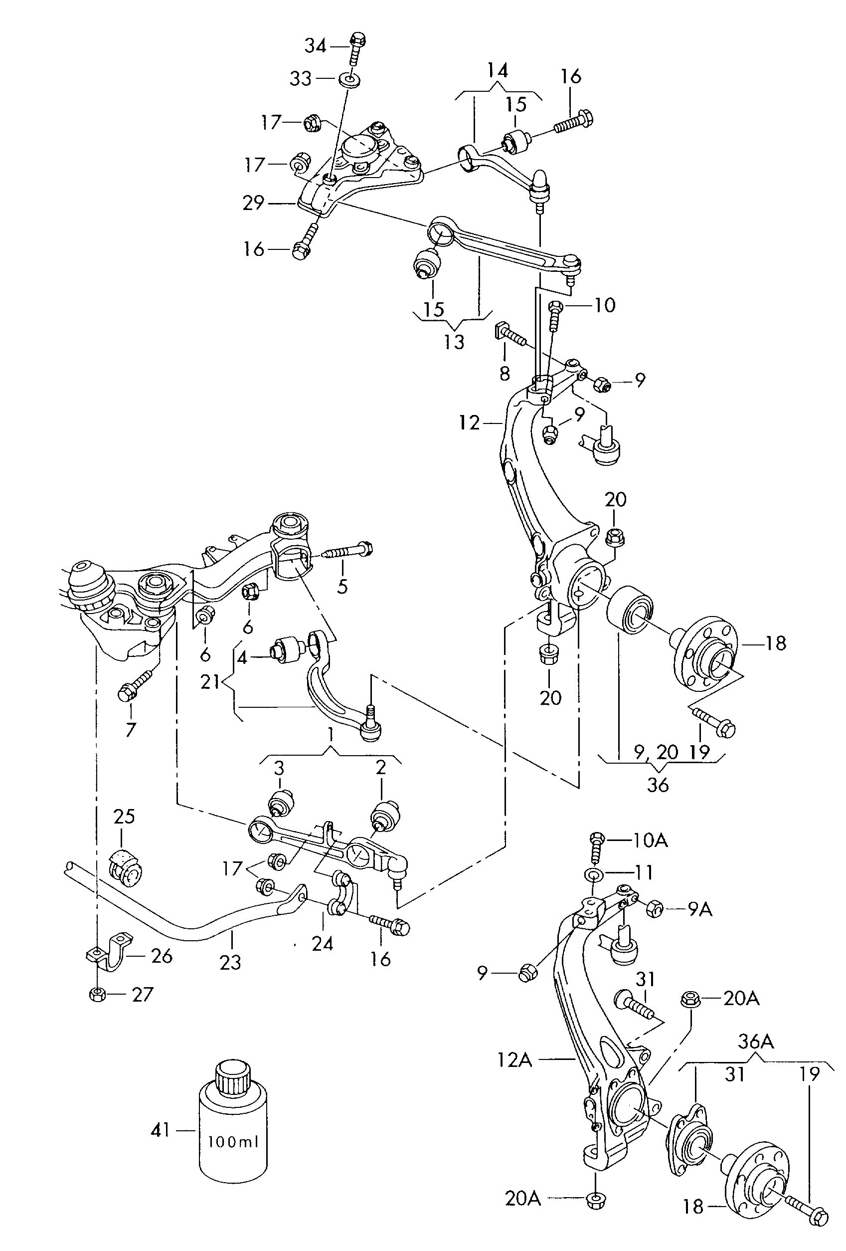 AUDI 4B0407515 - Uležištenje, upravljač www.parts5.com