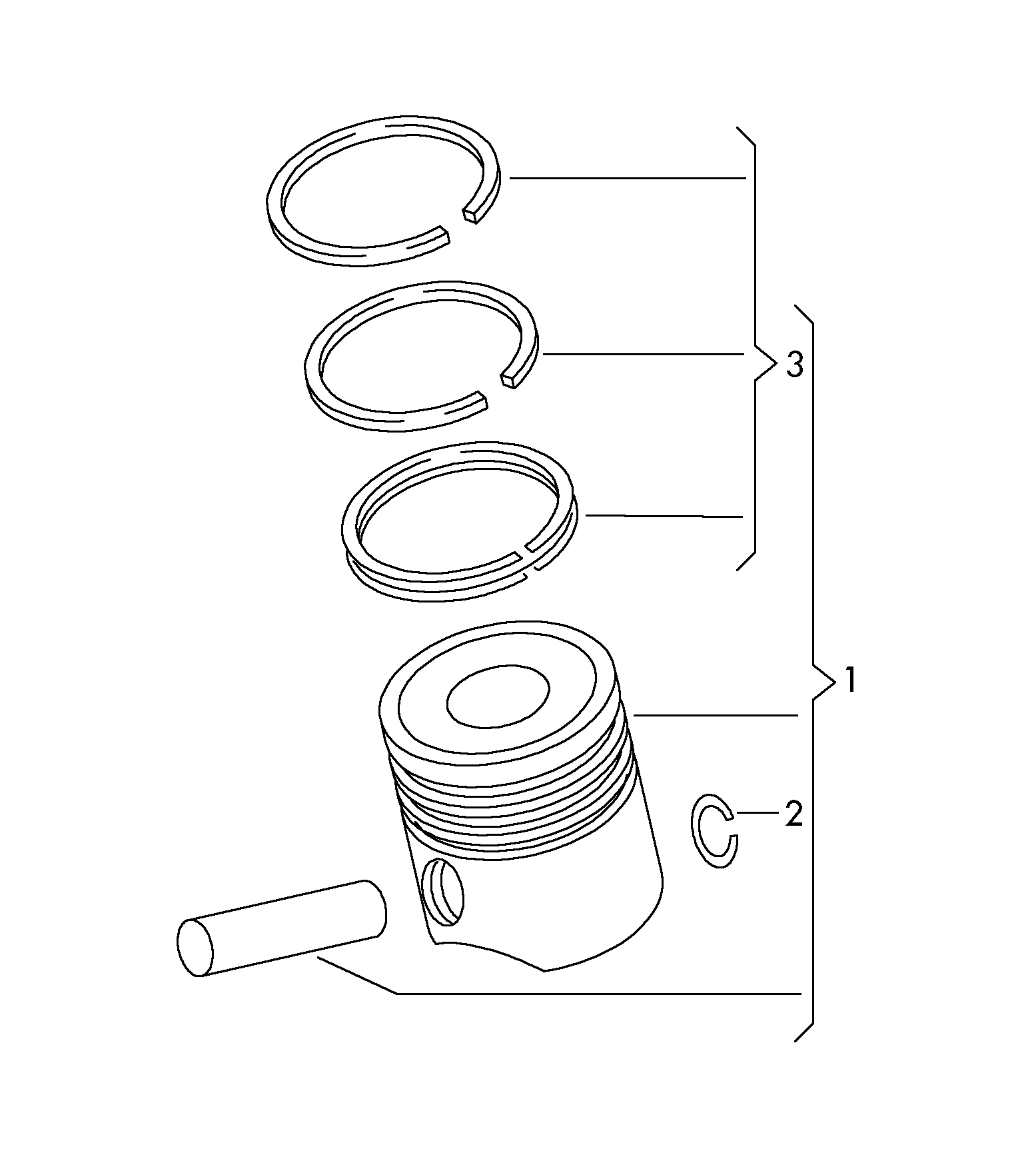 VAG 06H 198 151 C - Σετ δακτυλίων εμβόλου www.parts5.com