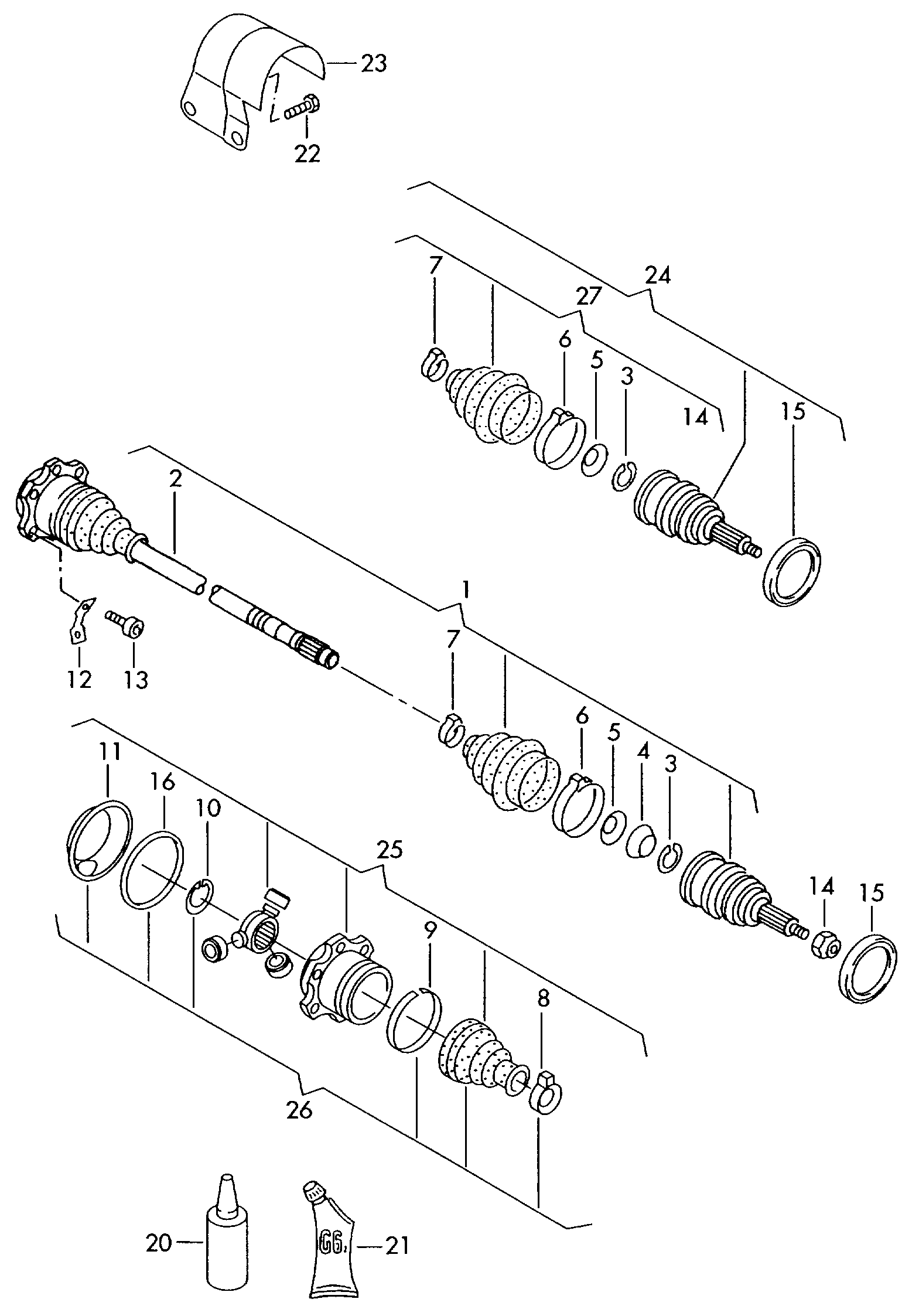 VAG 6Q0 498 203A - Naborani mijeh, pogonsko vratilo www.parts5.com