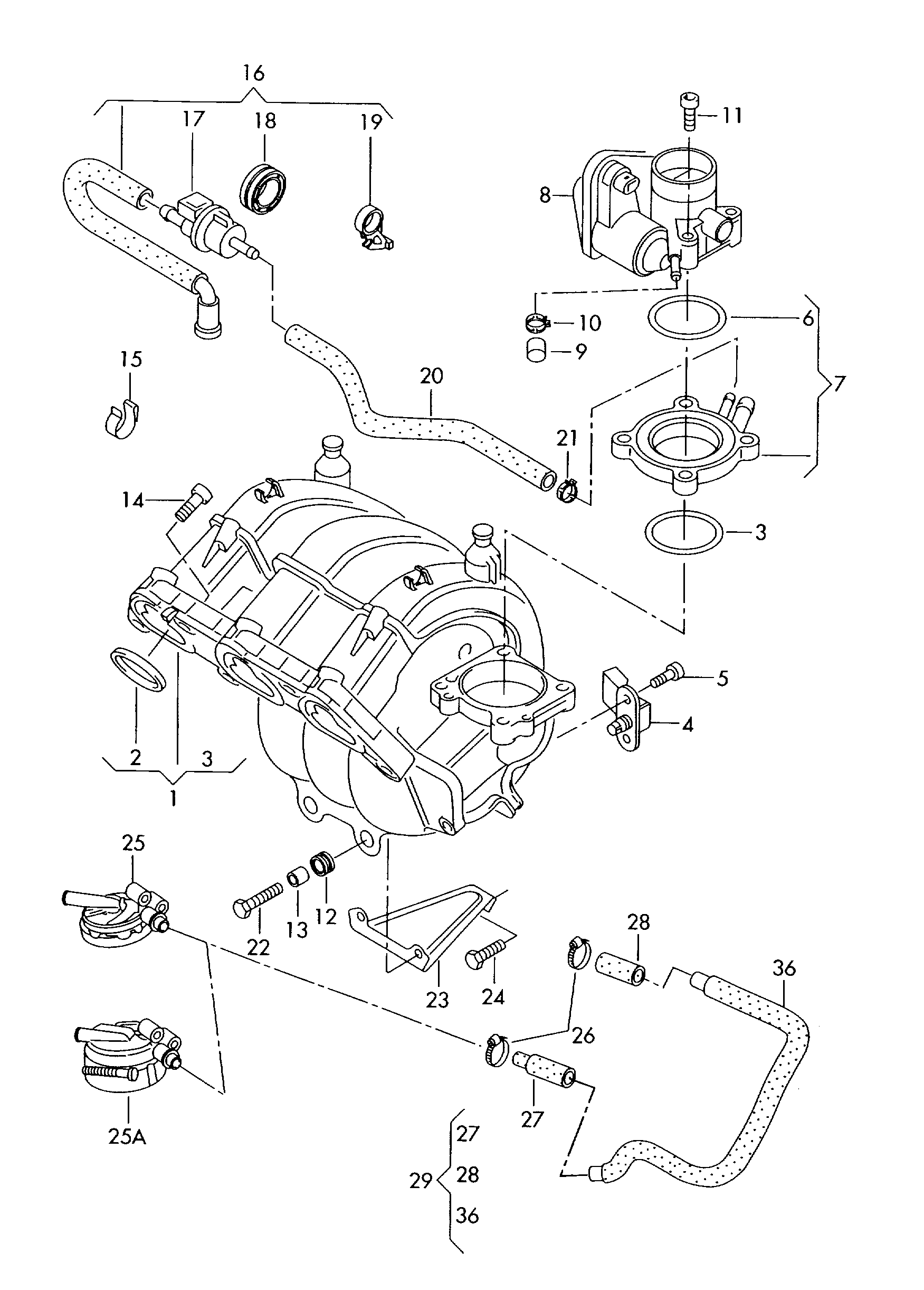 Skoda 03D 133 062 E - Drosselklappenstutzen www.parts5.com