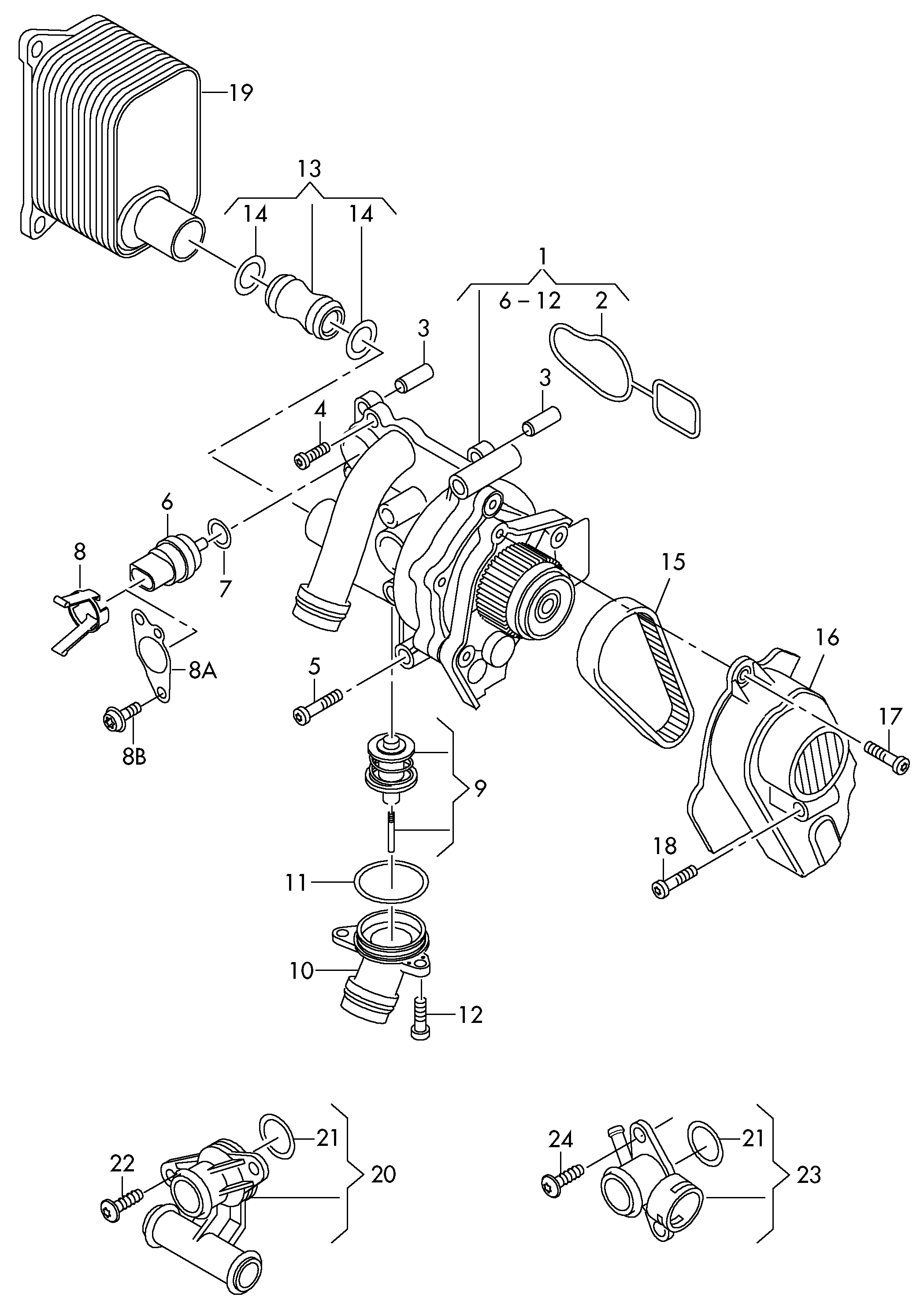 AUDI 06H 121 026 CC - Wasserpumpe www.parts5.com