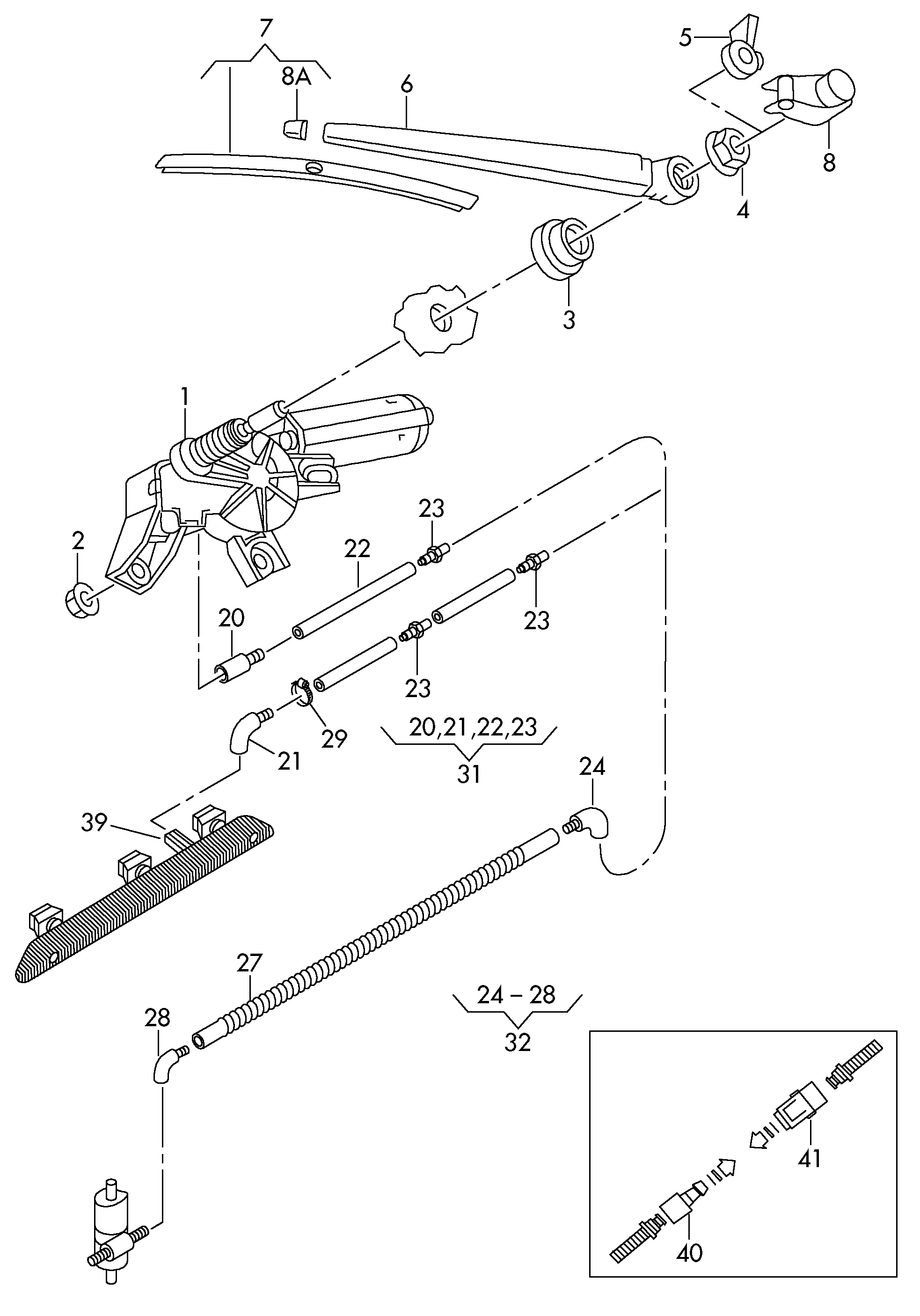 VAG 1Z9 955 435 - Törlőkar, ablaktörlő www.parts5.com