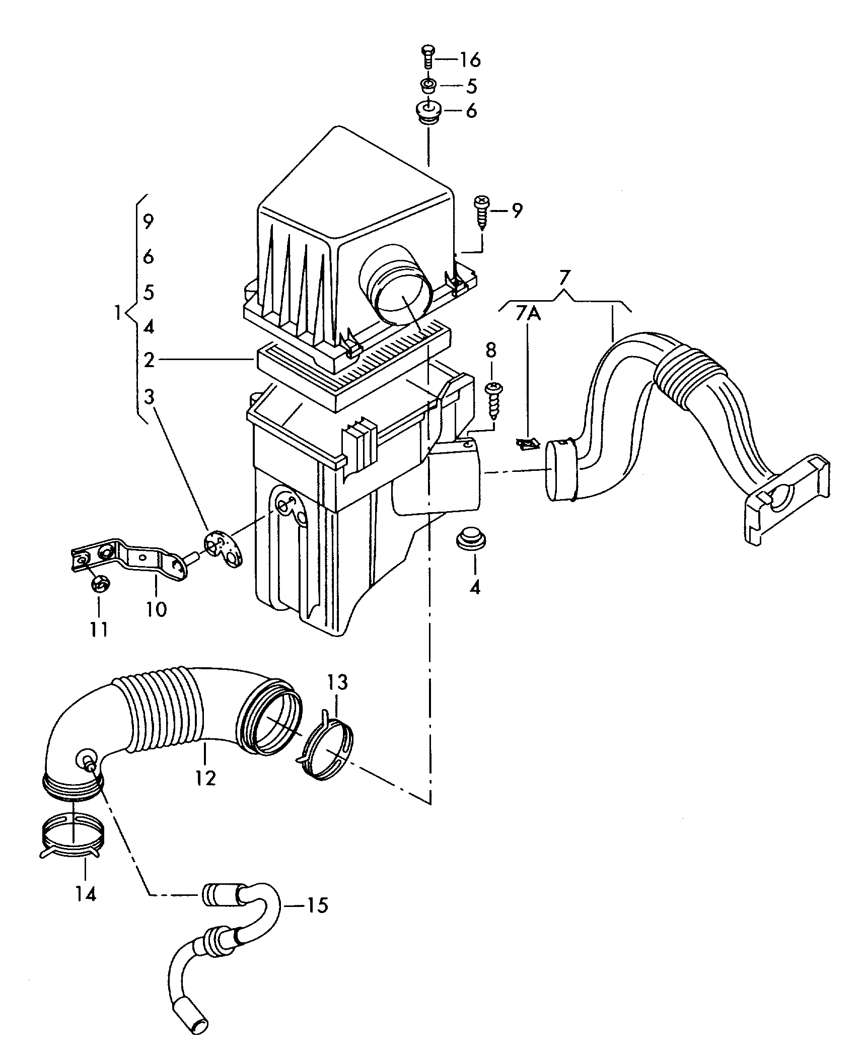 VW 5JF 129 620 - Φίλτρο αέρα www.parts5.com