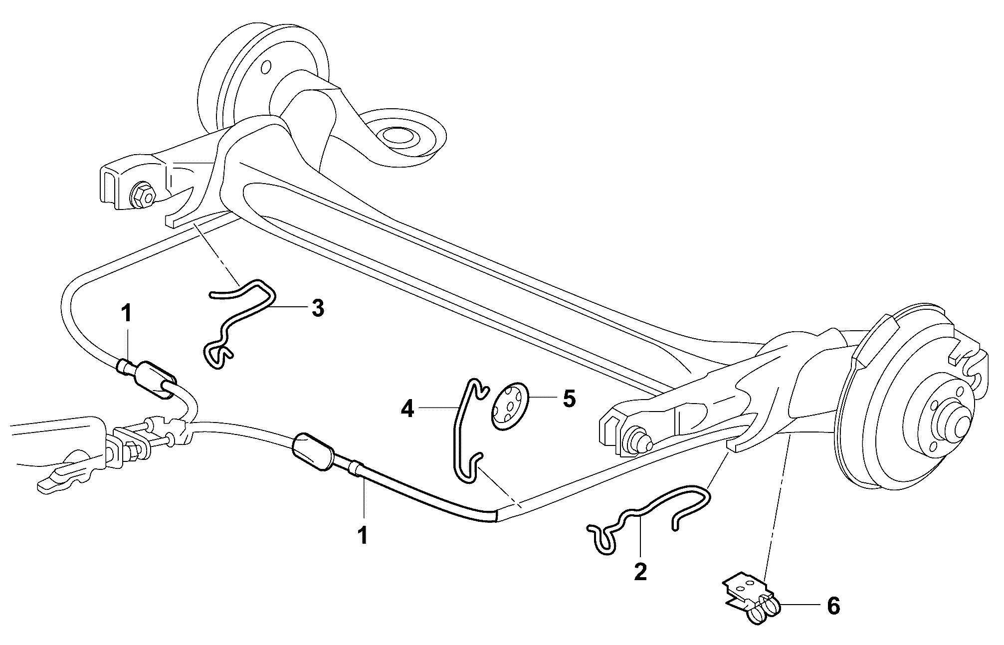 Seat 6C0609721 - Żażné lanko parkovacej brzdy www.parts5.com