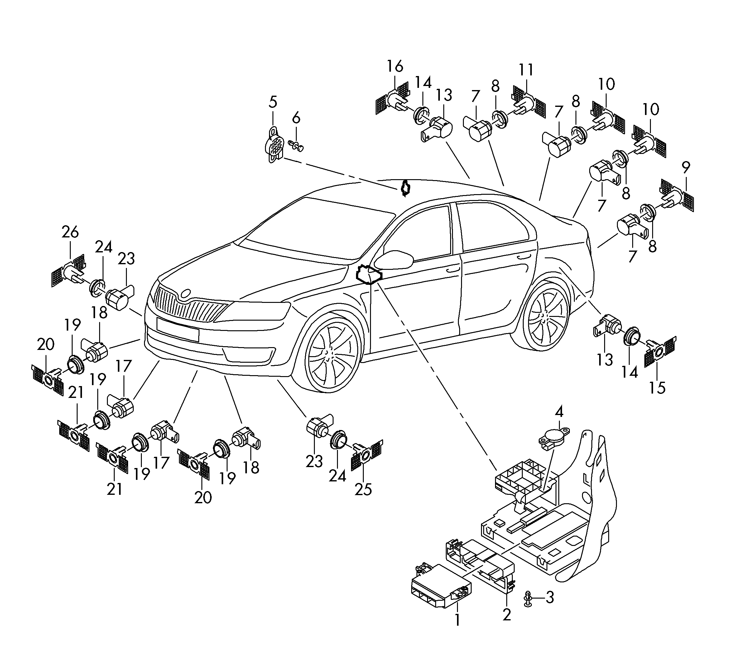 VW 5Q0 919 275 C - Sensor, parkimisabi www.parts5.com