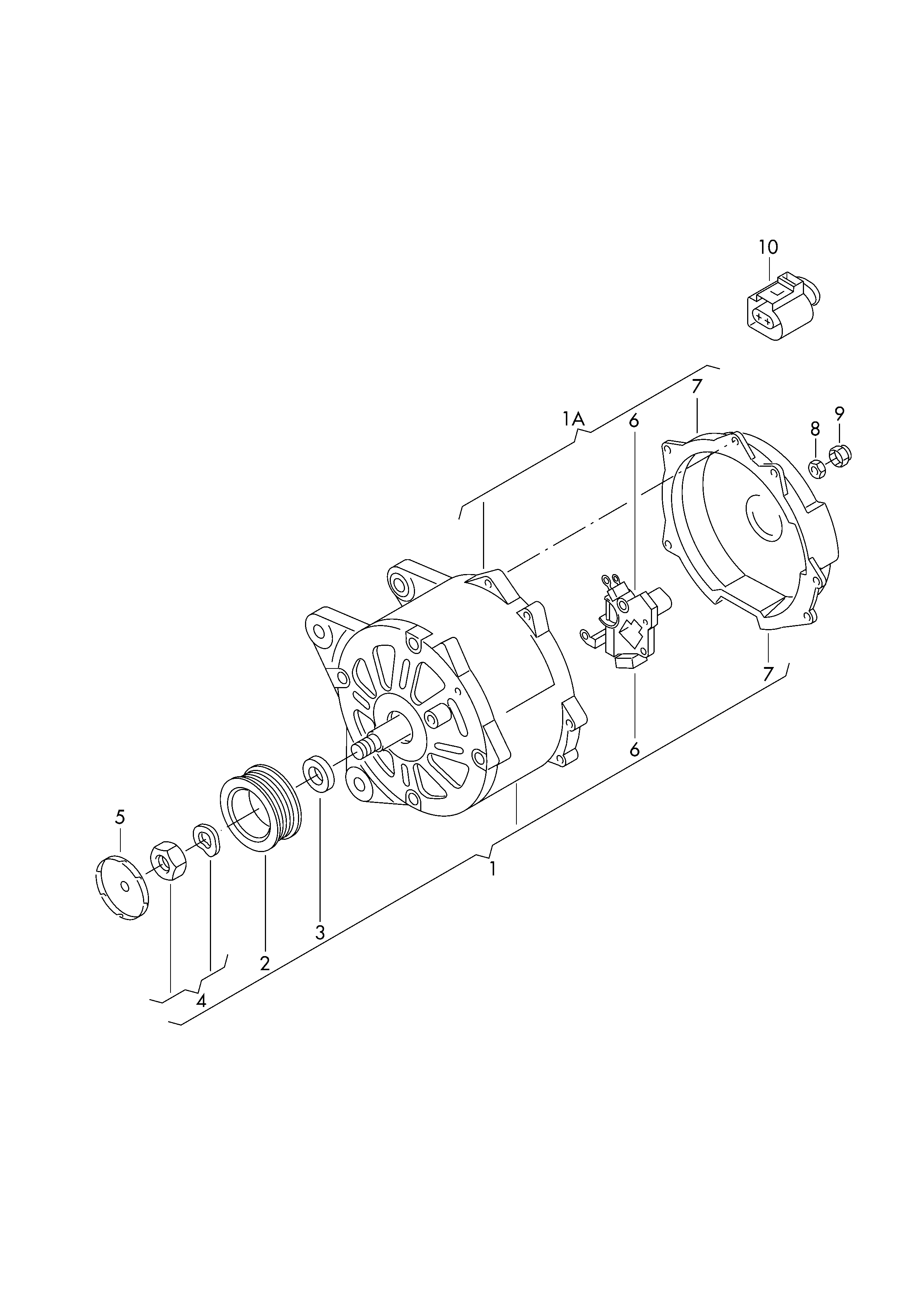 VW 03L 903 023 L - Hihnapyörä, laturi www.parts5.com