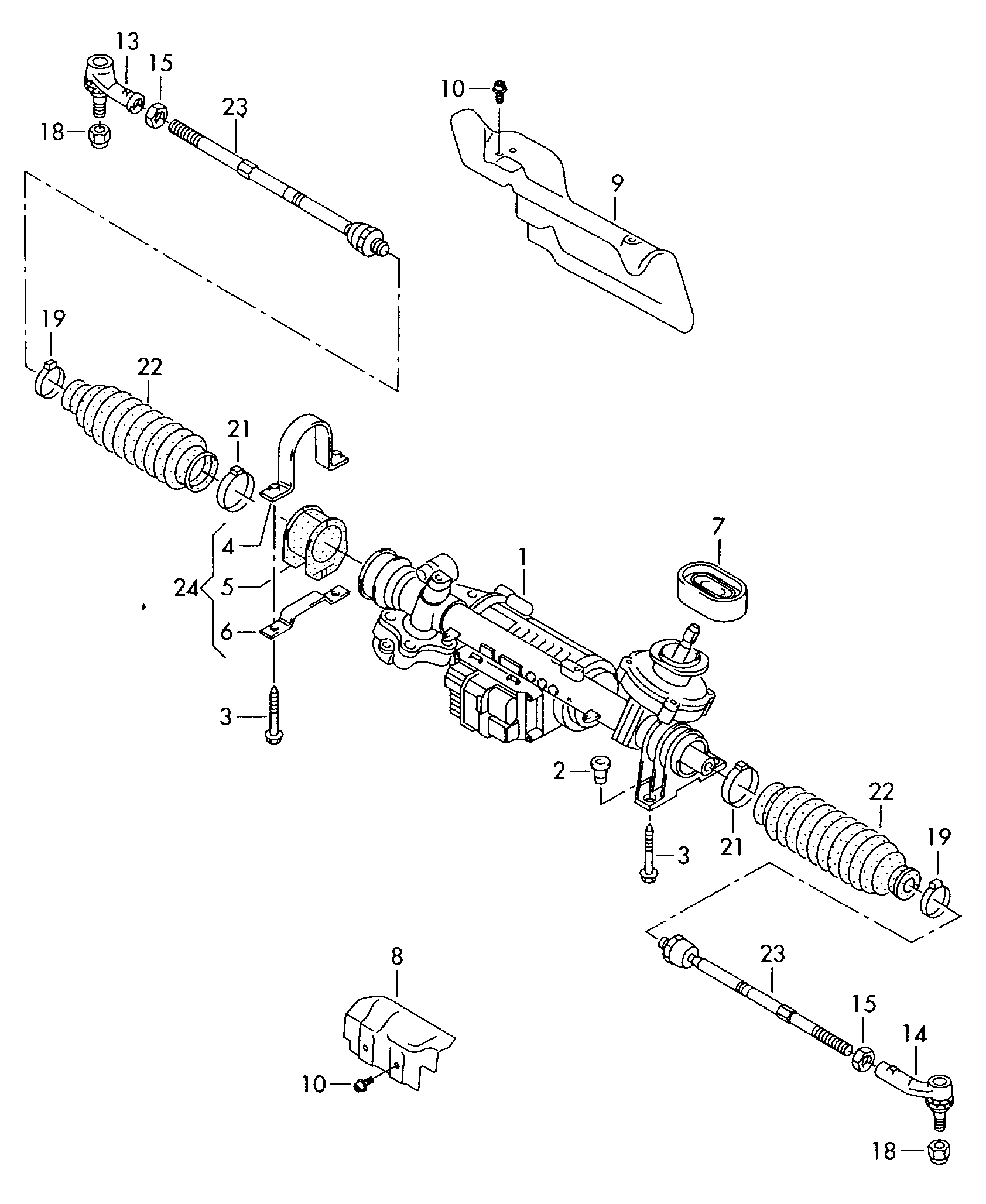 VW 1K1423055CX - Steering Gear parts5.com