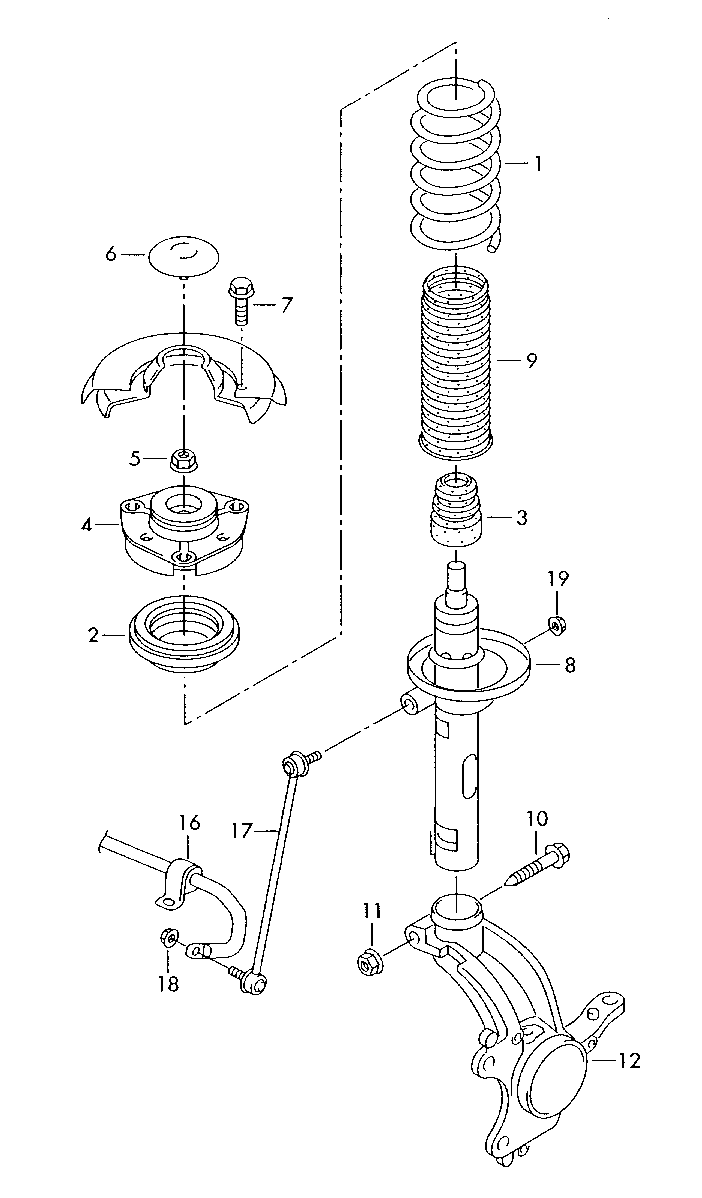 VAG 1T0413031JD - Shock Absorber www.parts5.com