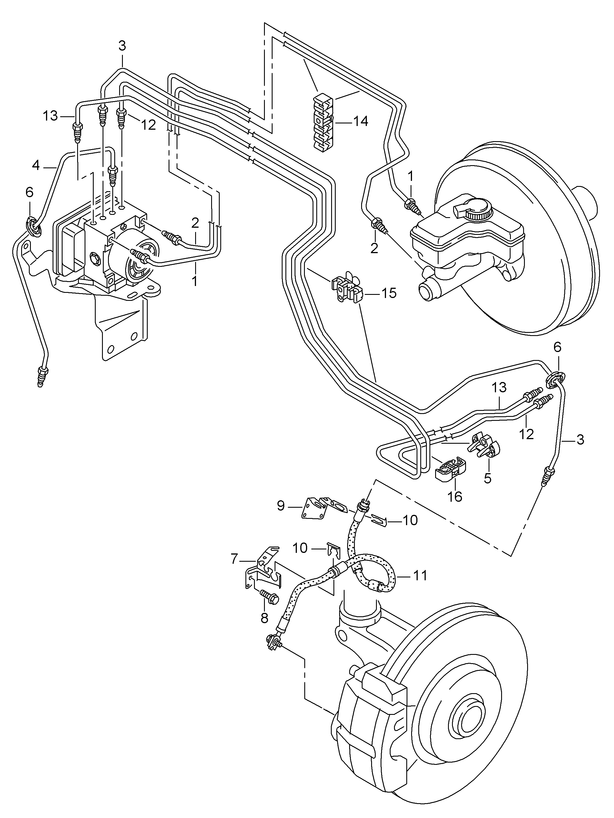 VW 5Q0 611 701 D - Brake Hose www.parts5.com