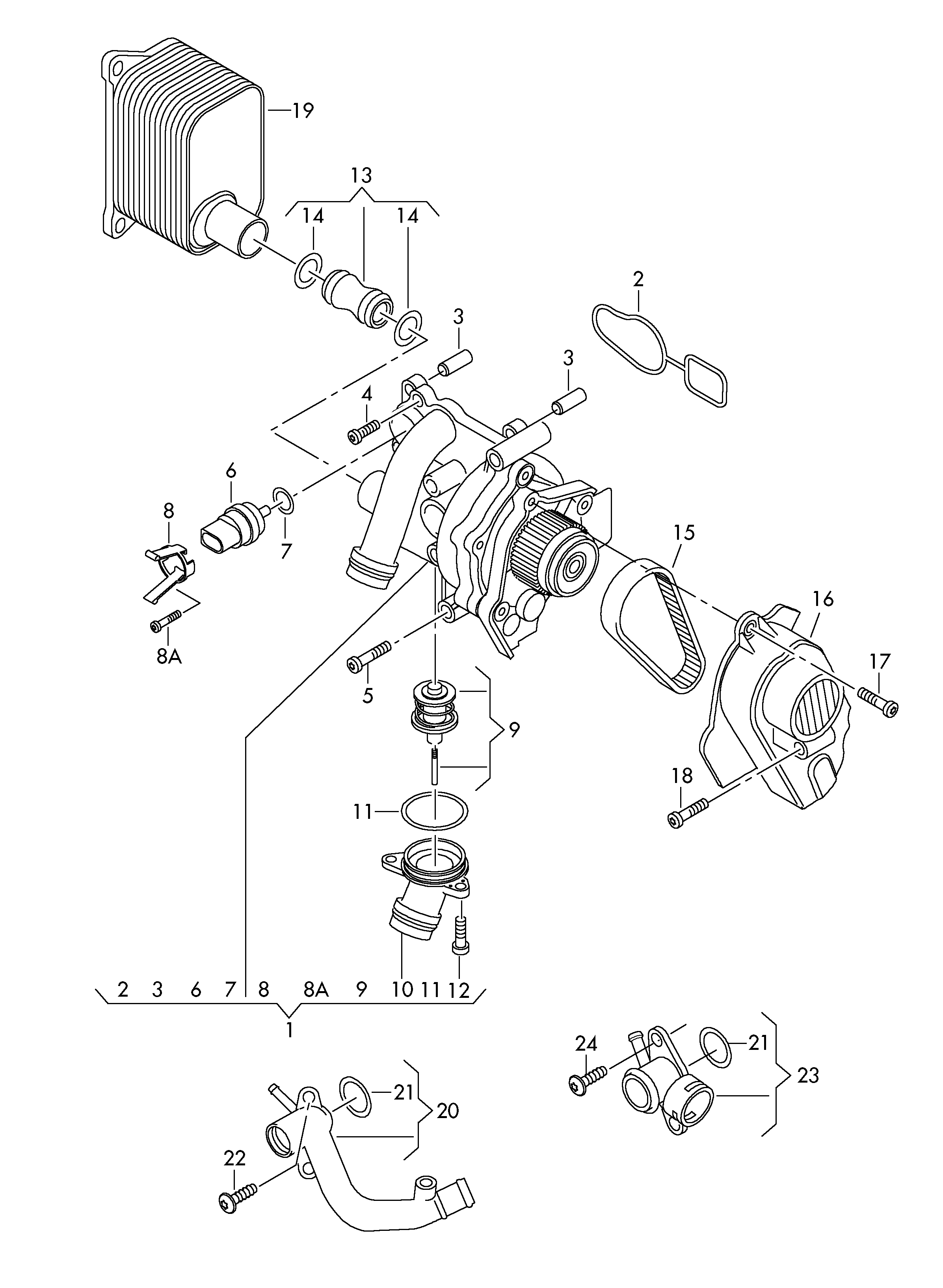 AUDI 06H121026BF - Wasserpumpe www.parts5.com