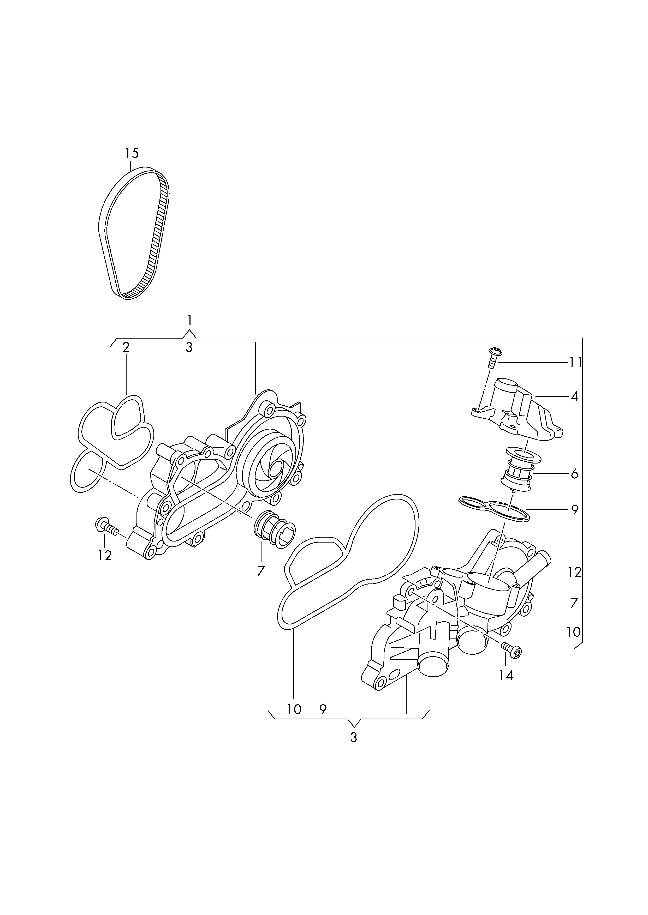 Seat 04E 121 119 AM - Joint d'étanchéité, pompe à eau www.parts5.com