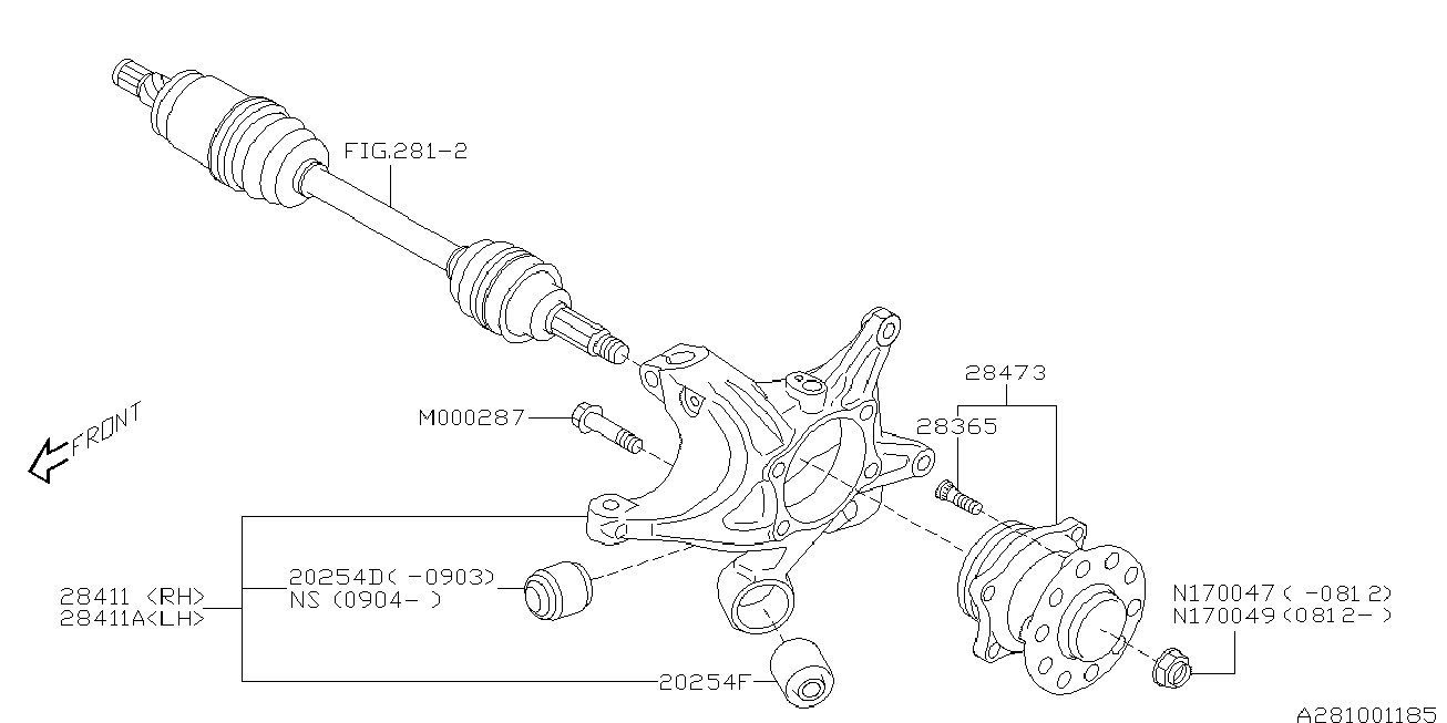 TOYOTA 28473-FG000 - Σετ ρουλεμάν τροχών www.parts5.com