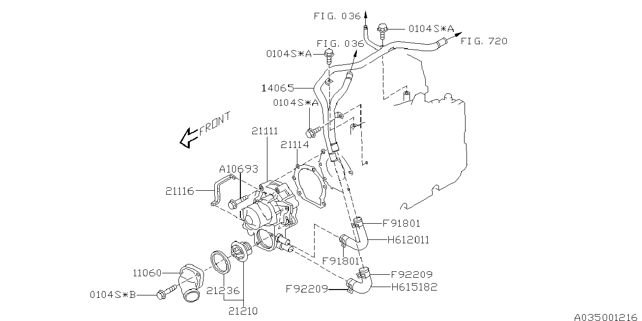 Subaru 21111-AA270 - Pompa apa www.parts5.com