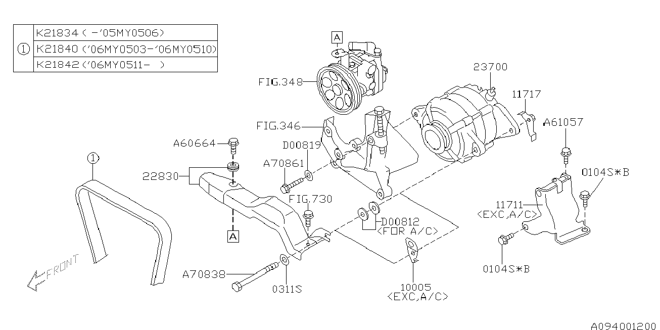 Subaru 80921 8420 - Ozubený klinový remeň www.parts5.com