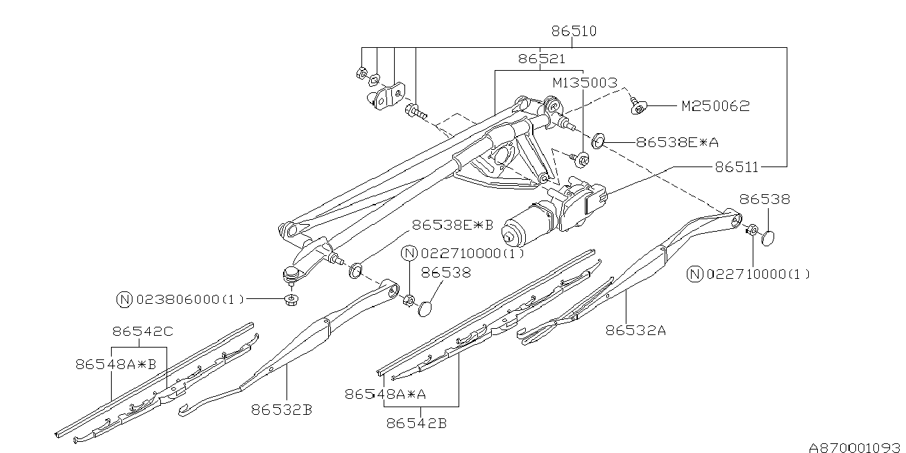 Subaru 86542AE020 - Törlőlapát www.parts5.com