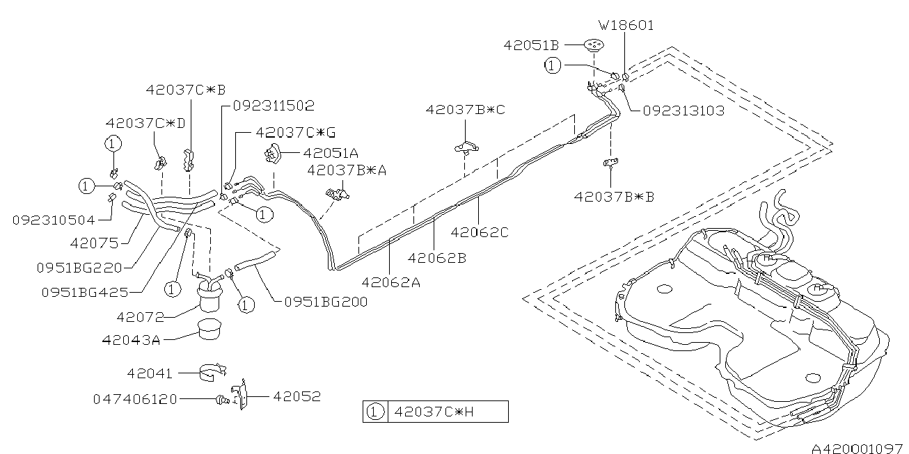 Subaru 42072-AA011 - Горивен филтър www.parts5.com