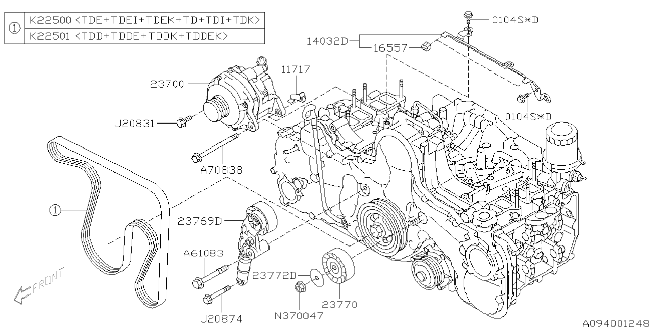 Subaru 80922 5000 - Ιμάντας poly-V www.parts5.com