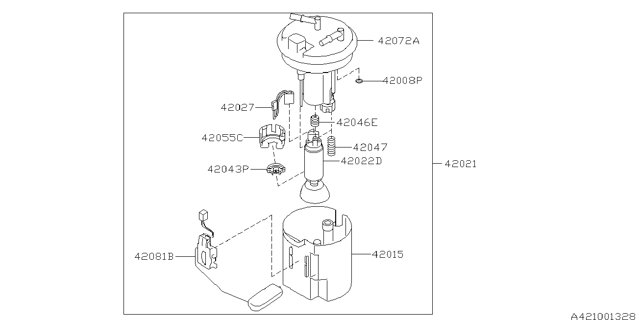 Subaru 42022-AJ100 - Pompa combustibil www.parts5.com