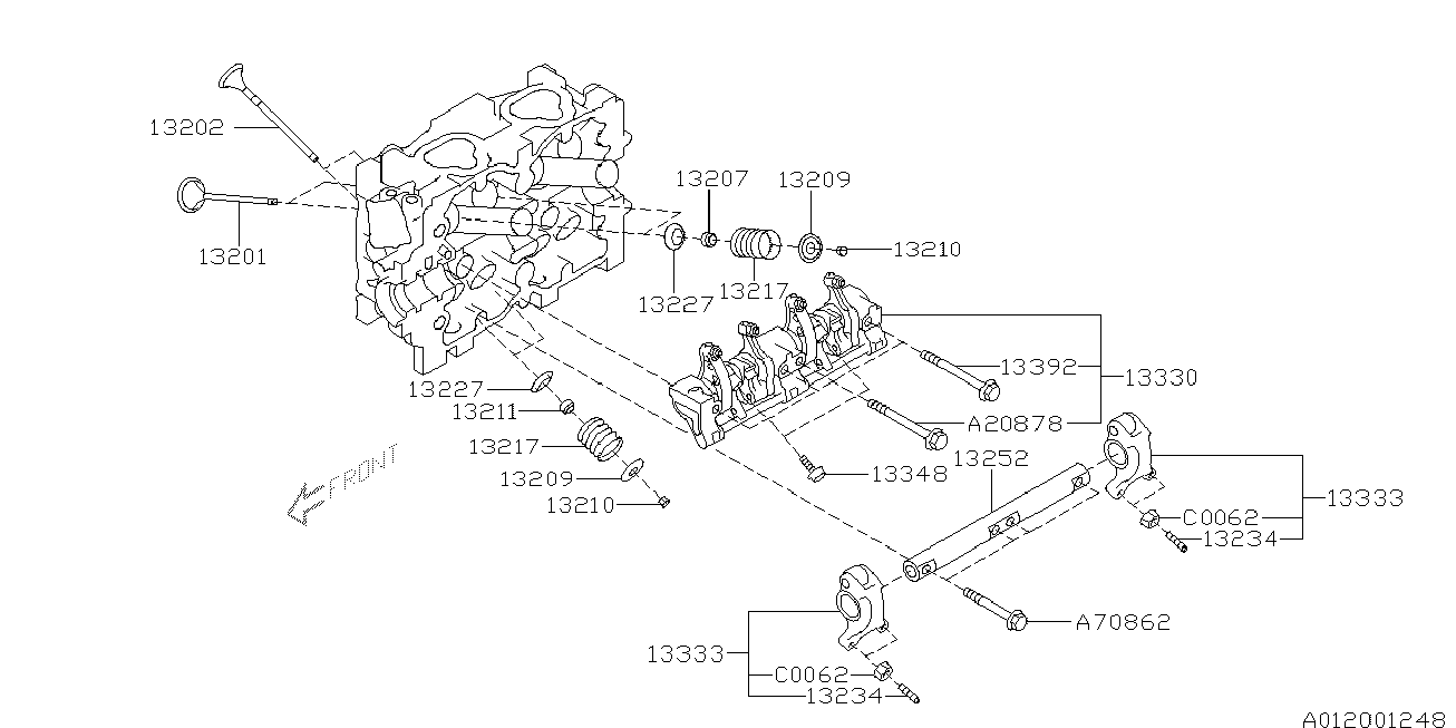 Subaru 13207-AA120 - Etansare, supape www.parts5.com