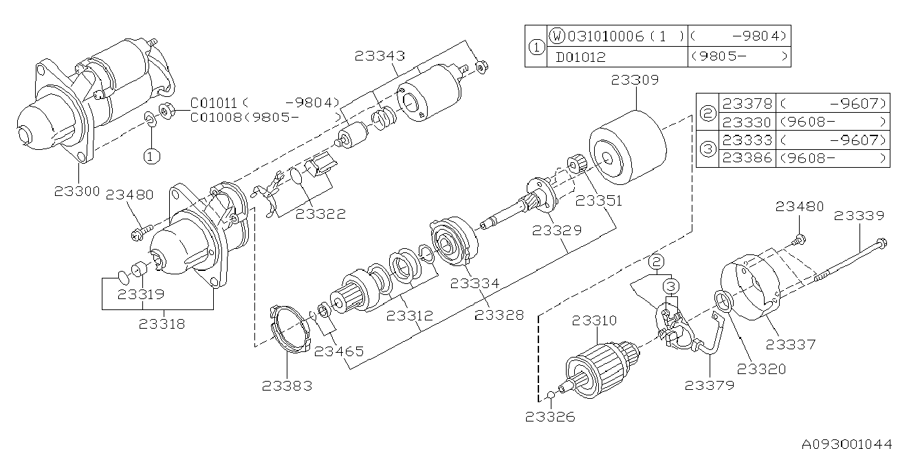 Subaru 23300-AA380 - Стартер www.parts5.com