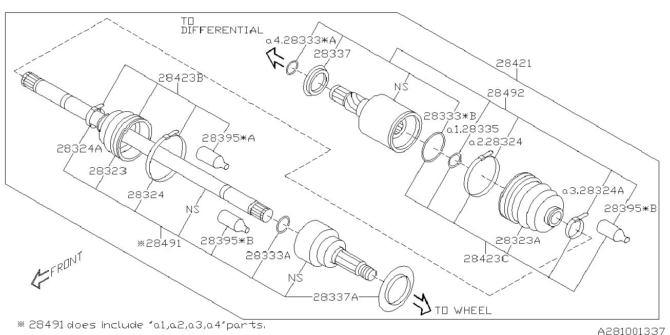 Subaru 28423AG010 - Пыльник, приводной вал www.parts5.com