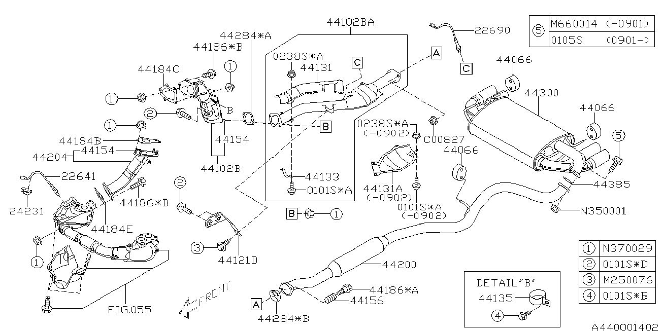 Subaru 22690AA850 - Lambda Sensor parts5.com