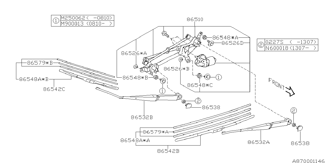 Subaru 86542-FG160 - Limpiaparabrisas www.parts5.com