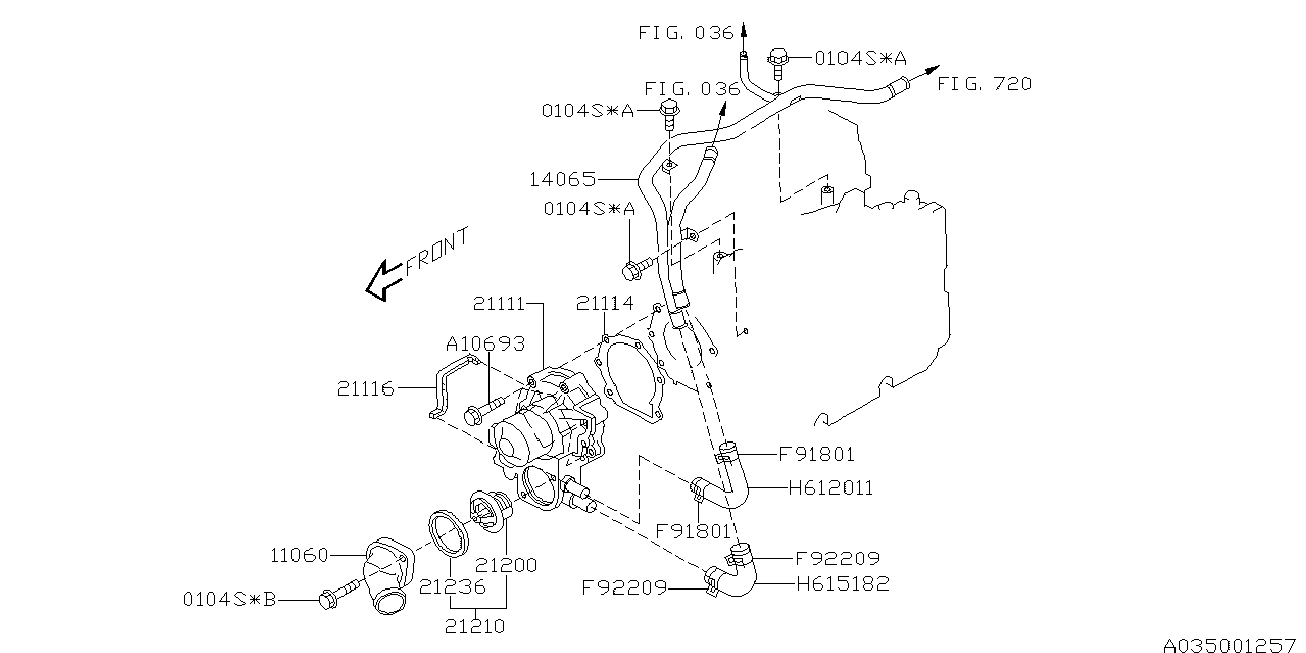 Subaru 21111-AA240 - Pompa apa www.parts5.com