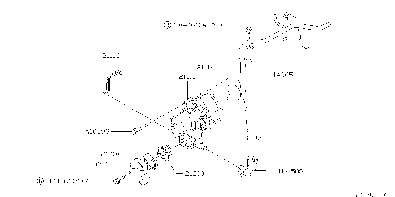 TOYOTA 21236AA010 - Tömítés, termosztát www.parts5.com