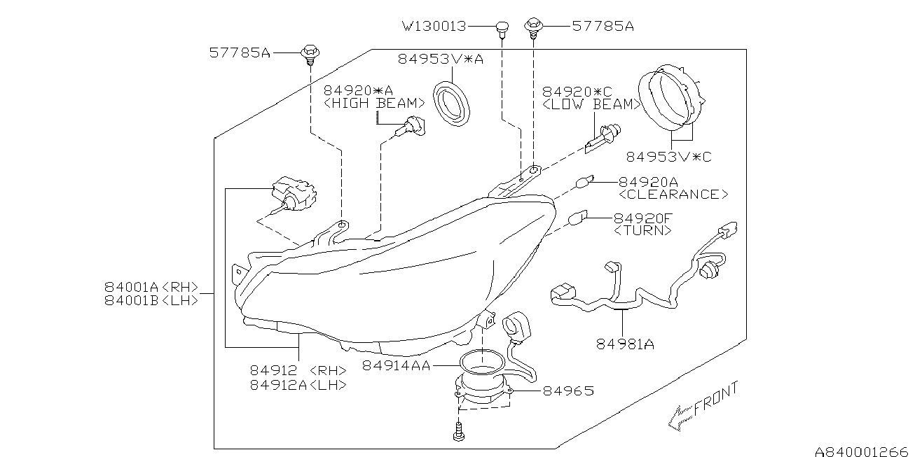 Subaru 84920AE010 - Sijalica, far za dugo svetlo www.parts5.com