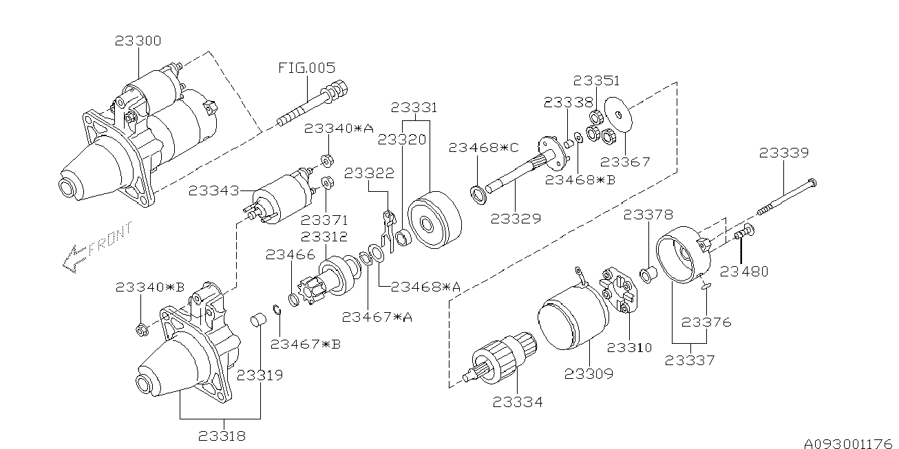 Subaru 23300-AA420 - Стартер www.parts5.com