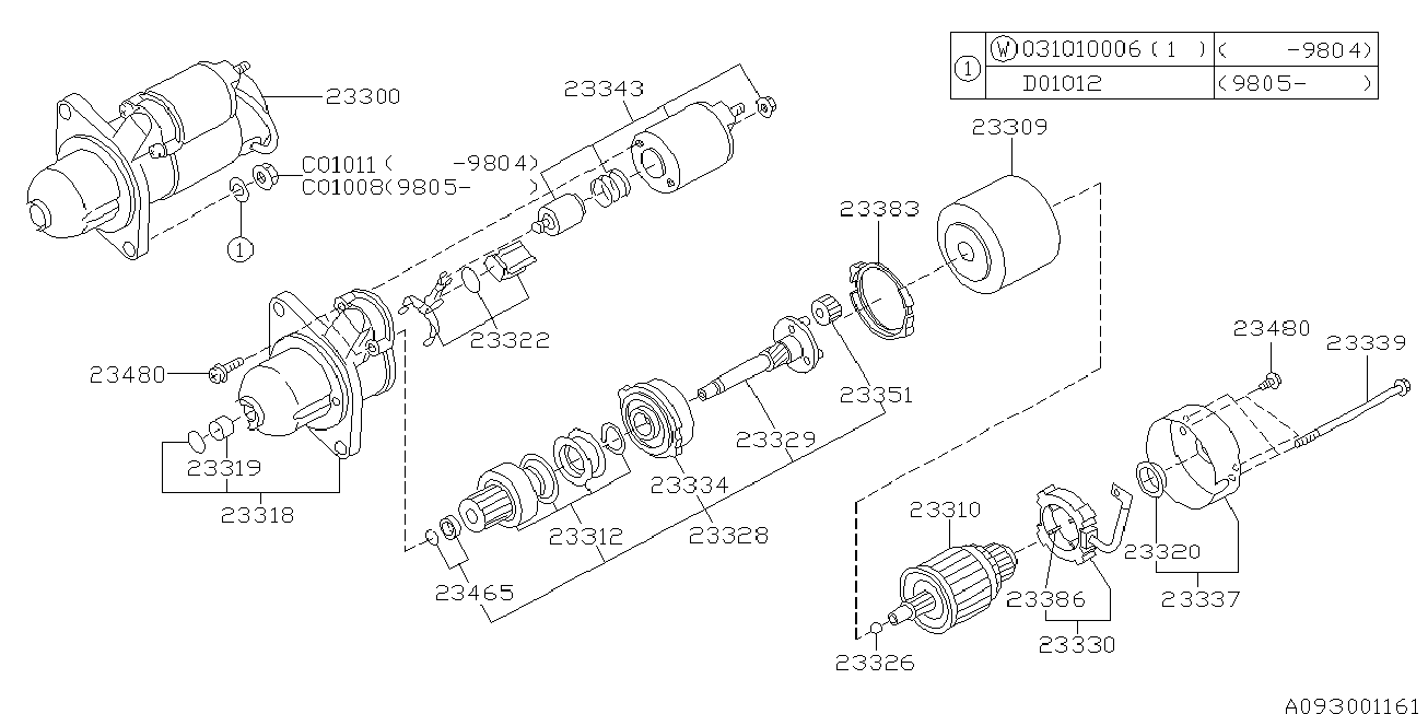 Subaru 23300-AA381 - Стартер www.parts5.com