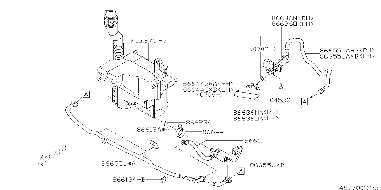 Subaru 86611AG200 - Water Pump, window cleaning www.parts5.com