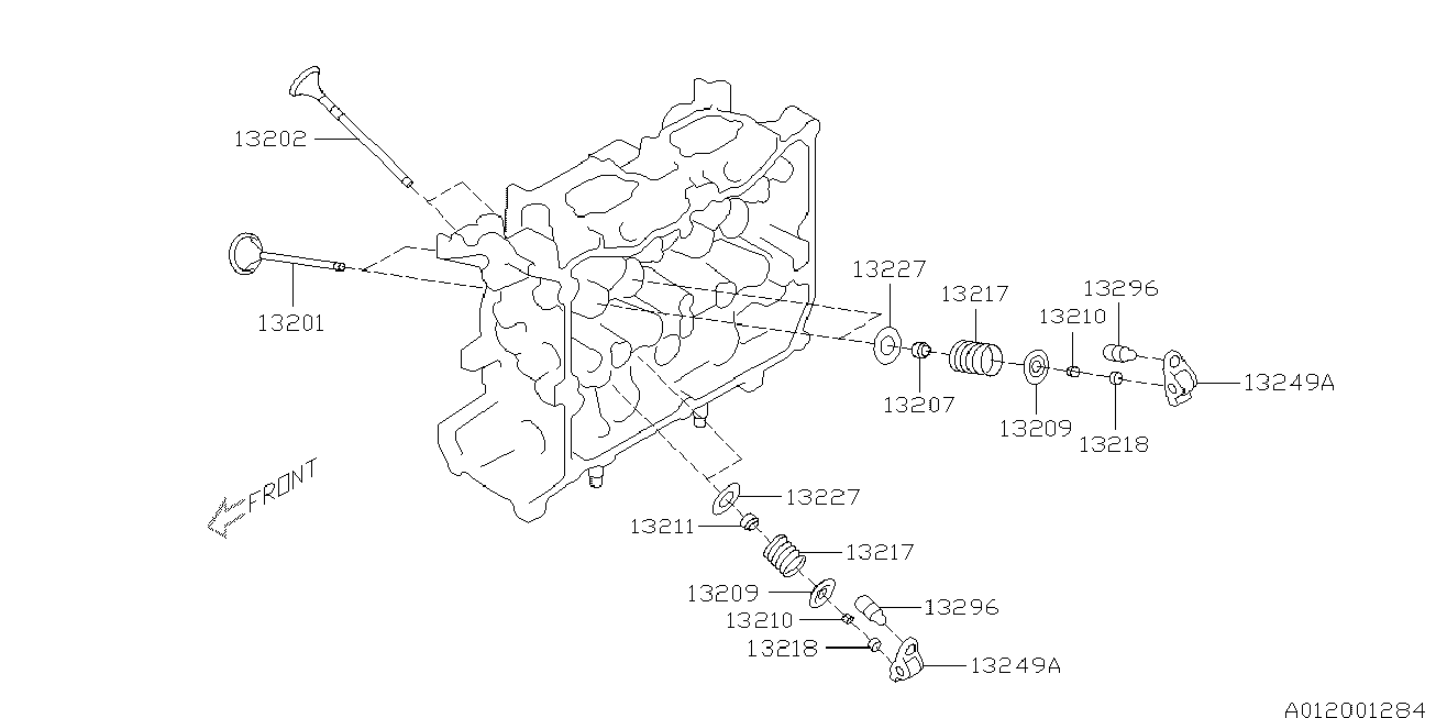 Subaru 13211AA100 - Sada těsnění, dřík ventilu www.parts5.com