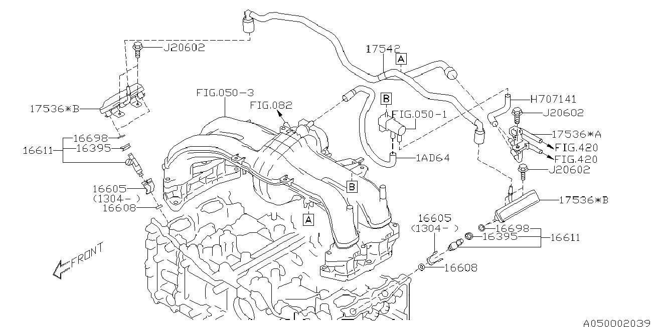 Subaru 16608-KA000 - Termoizolacijska ploča, sustav za ubrizgavanje www.parts5.com