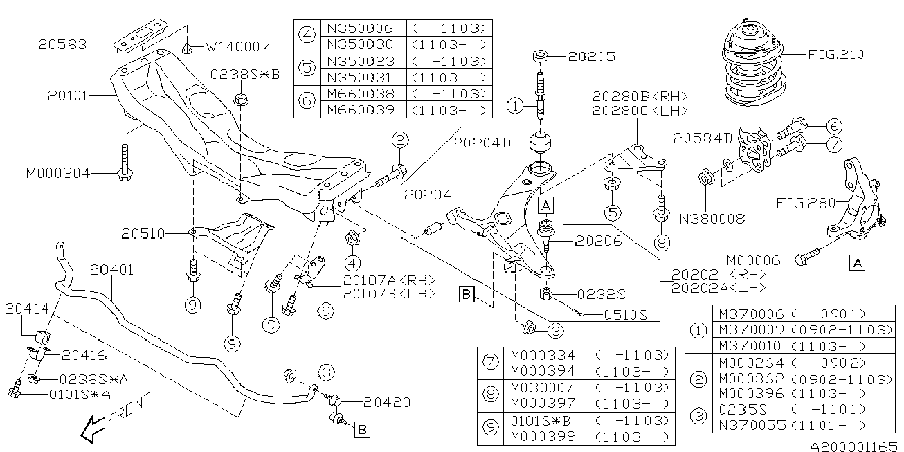 Subaru 20202 SC010 - Spona, vešanje točkova www.parts5.com