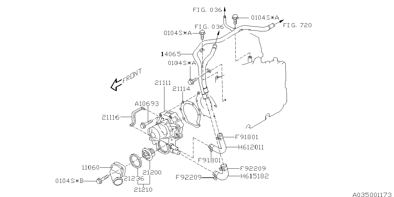 Subaru 21111-AA026 - Su pompası www.parts5.com