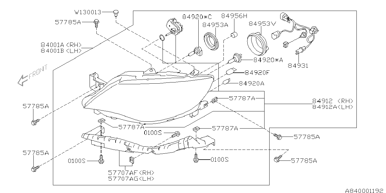 Subaru 84920AG020 - Bombilla, luces diurnas parts5.com