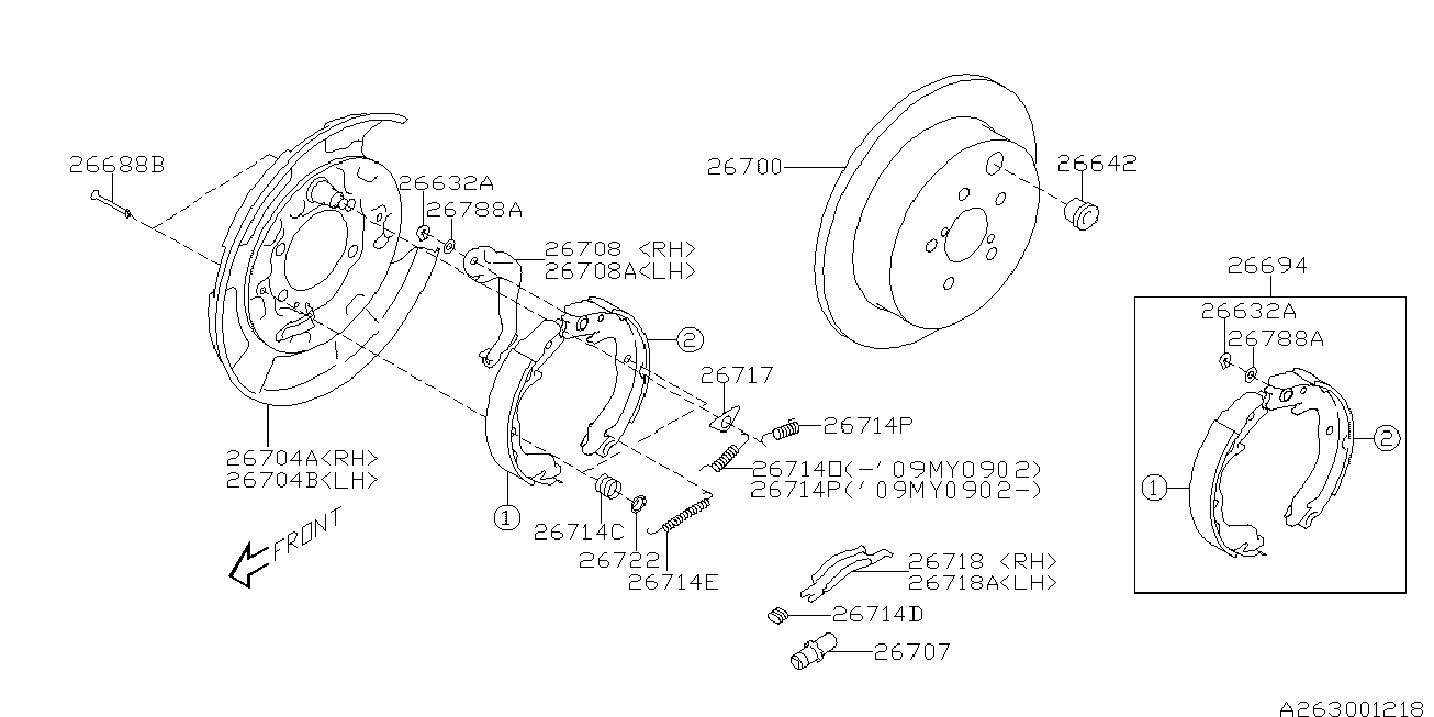 Subaru 26700-FG000 - Δισκόπλακα www.parts5.com