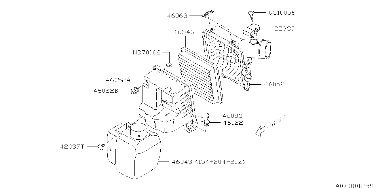 Subaru 16546-AA120 - Φίλτρο αέρα www.parts5.com