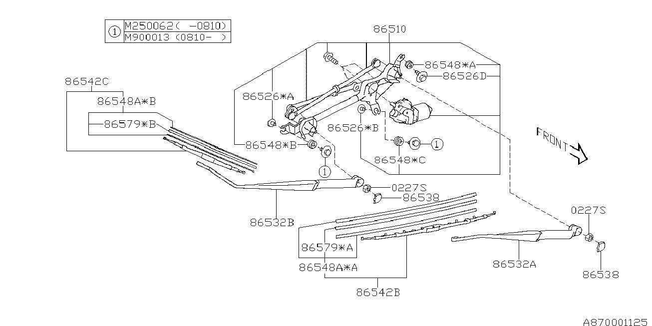 Subaru 86542-FG010 - Перо на чистачка www.parts5.com