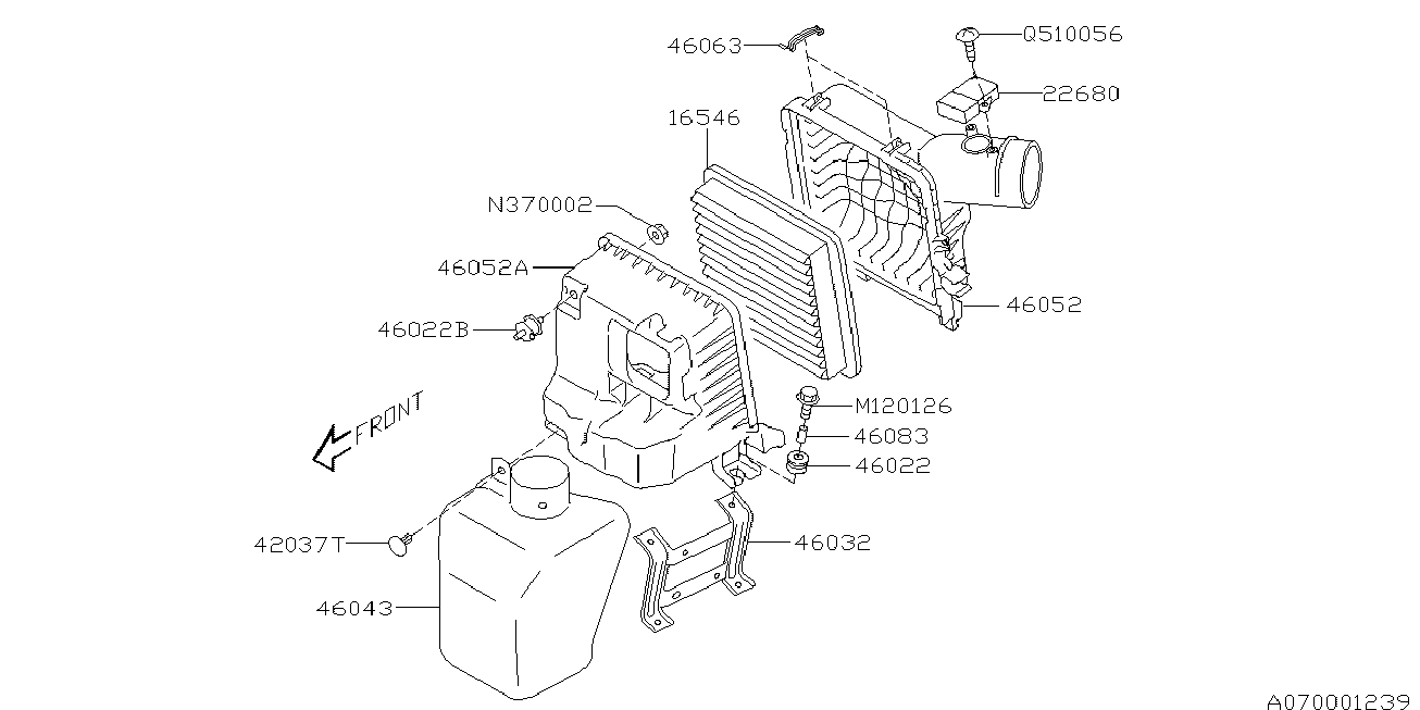 Subaru 16546-AA12A - Filtar za zrak www.parts5.com