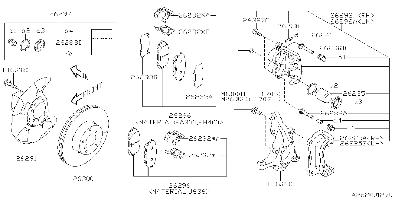 Subaru 26231-FE002 - Ohjaustappi, jarrusatula www.parts5.com