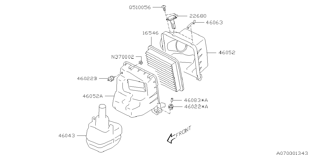 Subaru 16546-AA090 - Воздушный фильтр www.parts5.com