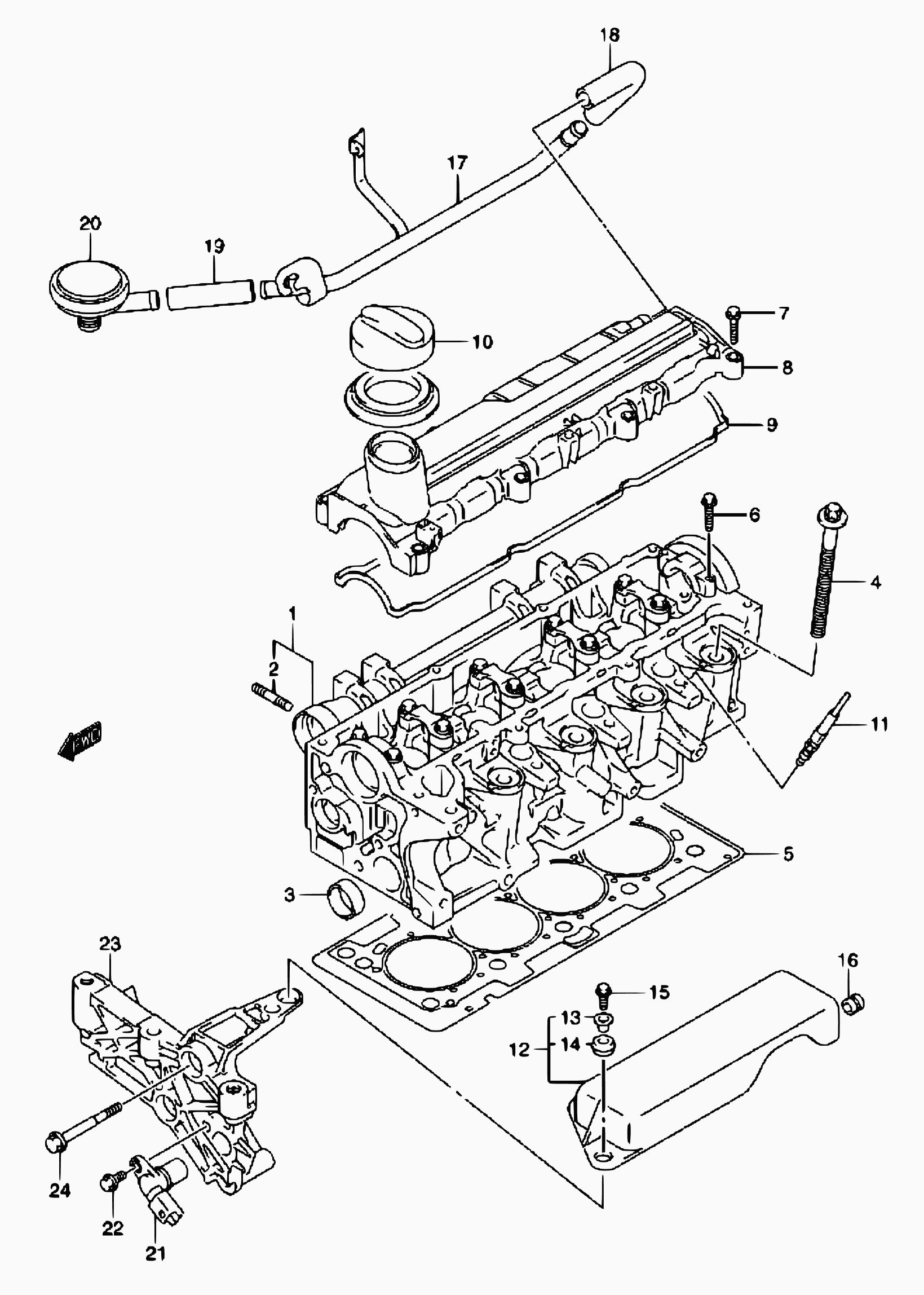 Suzuki 11170-84A00 - COVER, CYLINDER HEAD parts5.com